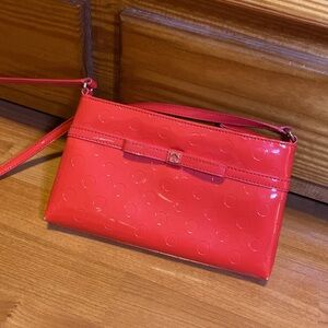 Kate Spade Camellia Amy Street Polka Dot with bow Crossbody in Chili Red